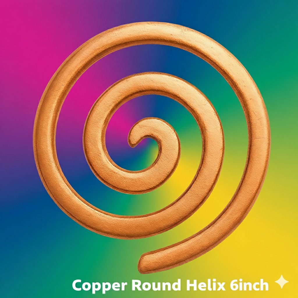 Copper Round Helix 6inch